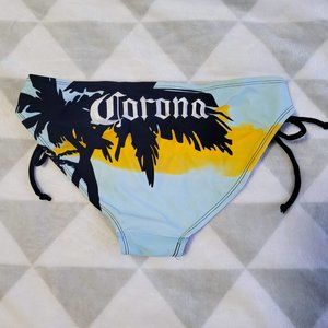 CORONA Blue Bikini, Adjustable Beach Bottom, Size S